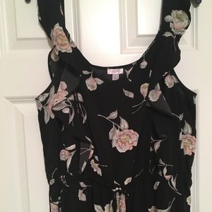 XL Xhiliration wide leg jumpsuit